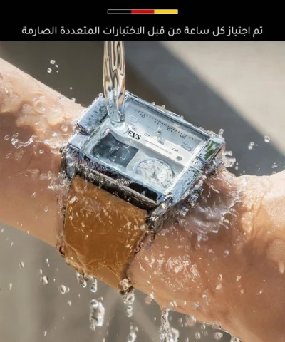 ساعة عصرية فاخرة للرجال ذات قرص كبير ،ساعة واحدة، ثلاث مناطق زمنية