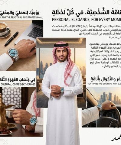 ساعة ليج (LIGE) الفاخرة للرجال - كرونوغراف فولاذي بميناء فيروزي ساحر مقاومة للماء 💎