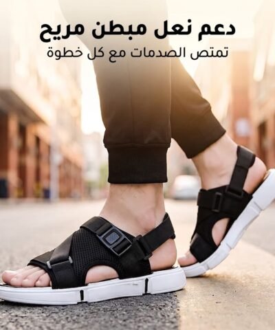 صنادل رجالية بفتحة عند الأصابع وجيدة التهوية
